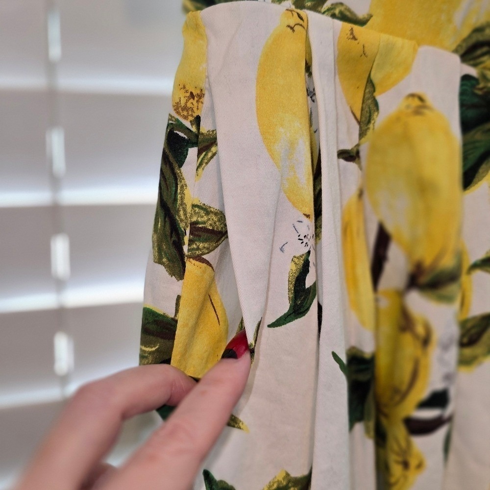 ✨️ Inspired by Dolce & Gabbana Size S/XS. Pleated Skirt W/pockets lemon print - Picture 3 of 6